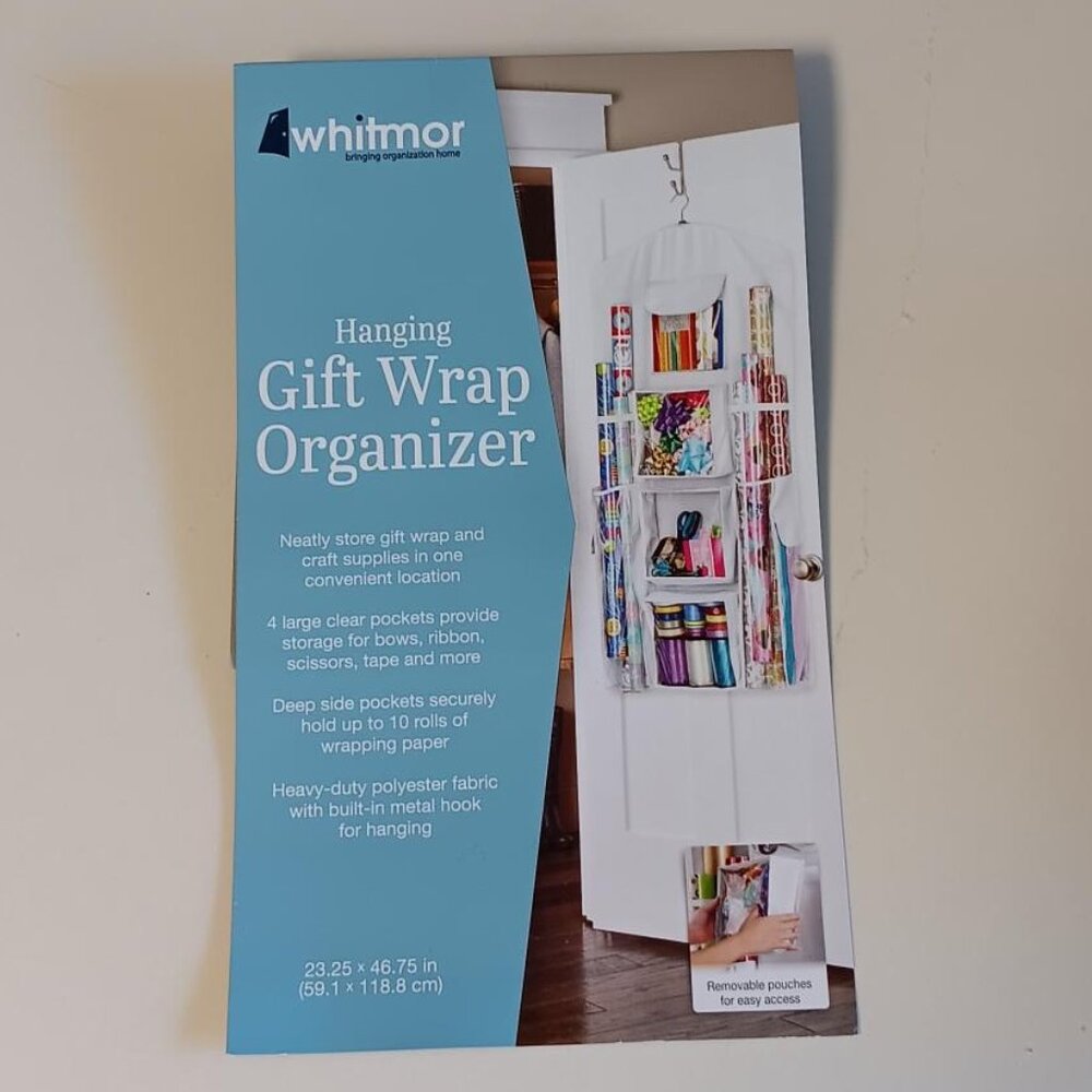 GIFT WRAP ORGANIZER Hanging on Door NEW